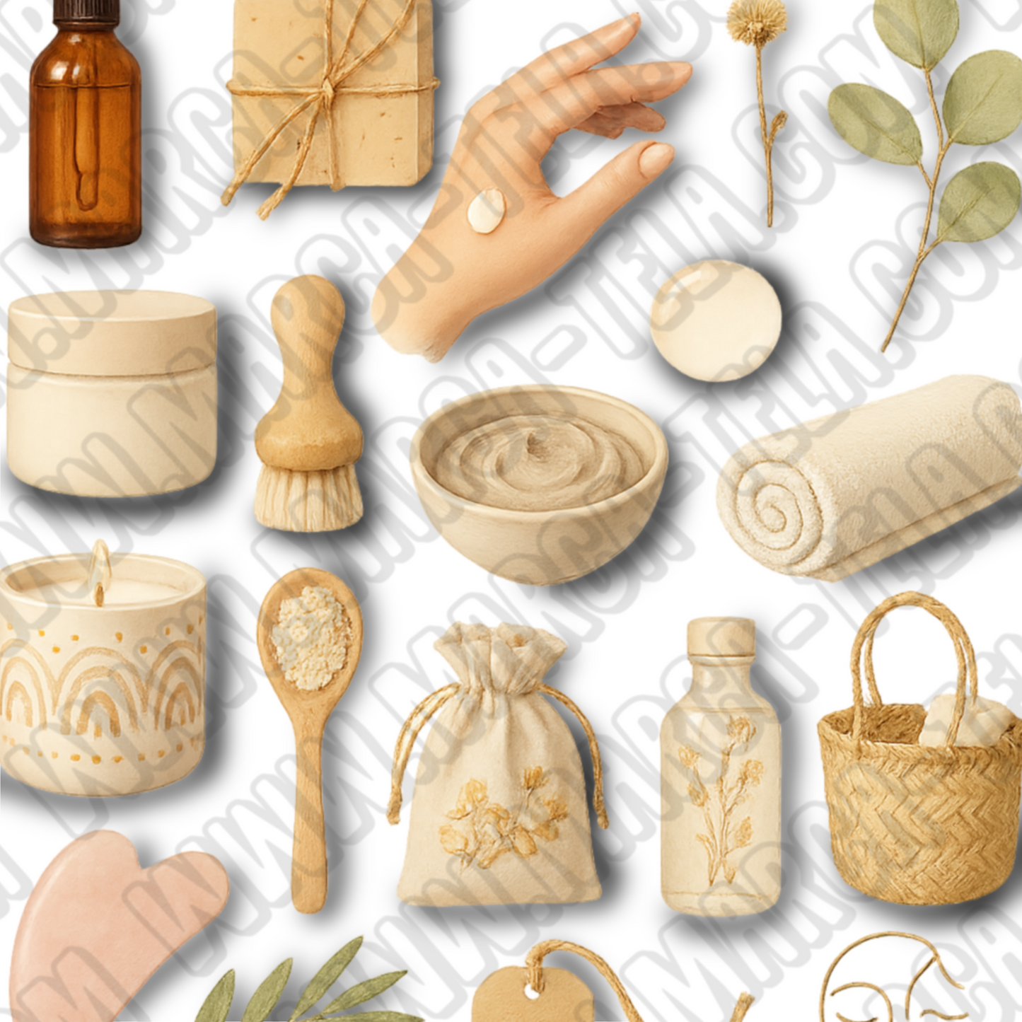 🌿 Paquete PNG – Belleza Natural (20 ilustraciones comerciales)