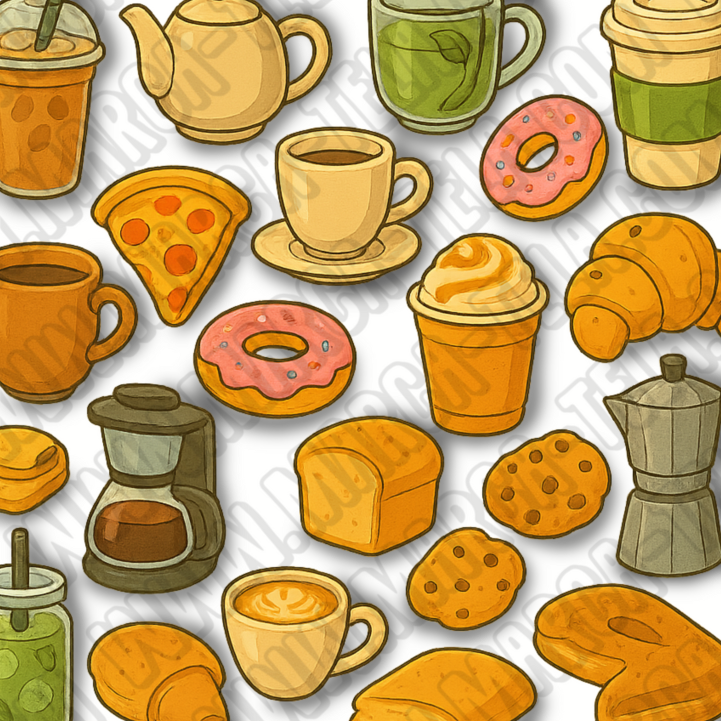 ☕️ Paquete PNG – Coffee Vol 3 (20 ilustraciones comerciales)