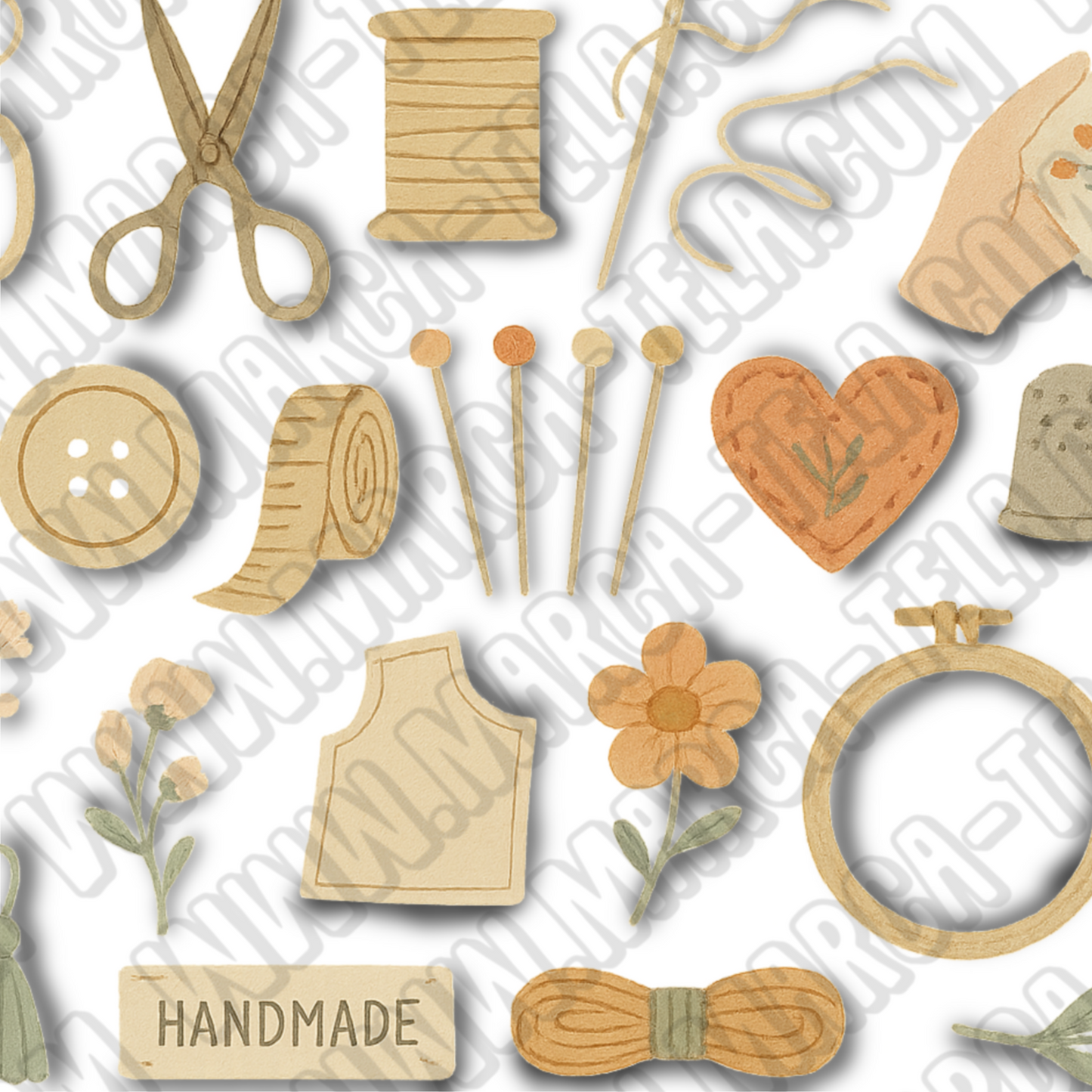 🧵 Paquete PNG – Corazón Artesanal (20 ilustraciones comerciales)