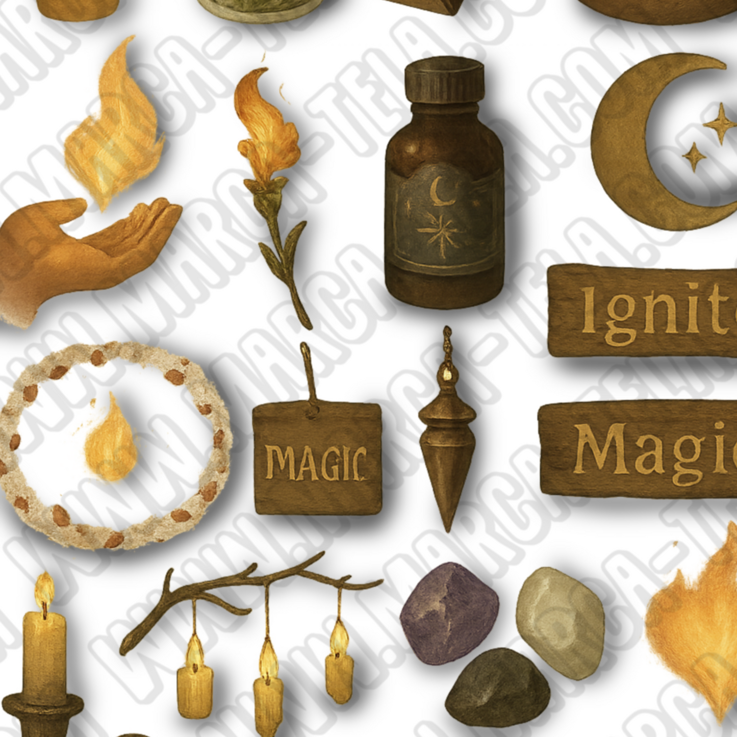 🔮 Paquete PNG – Encendiendo Magia (20 ilustraciones comerciales)