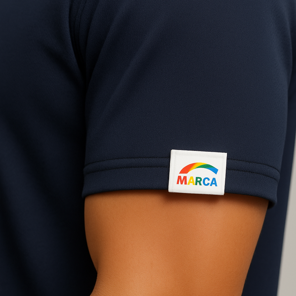 50m de Etiquetas de Nylon Personalizadas – Fondo Blanco, Impresión Multicolor