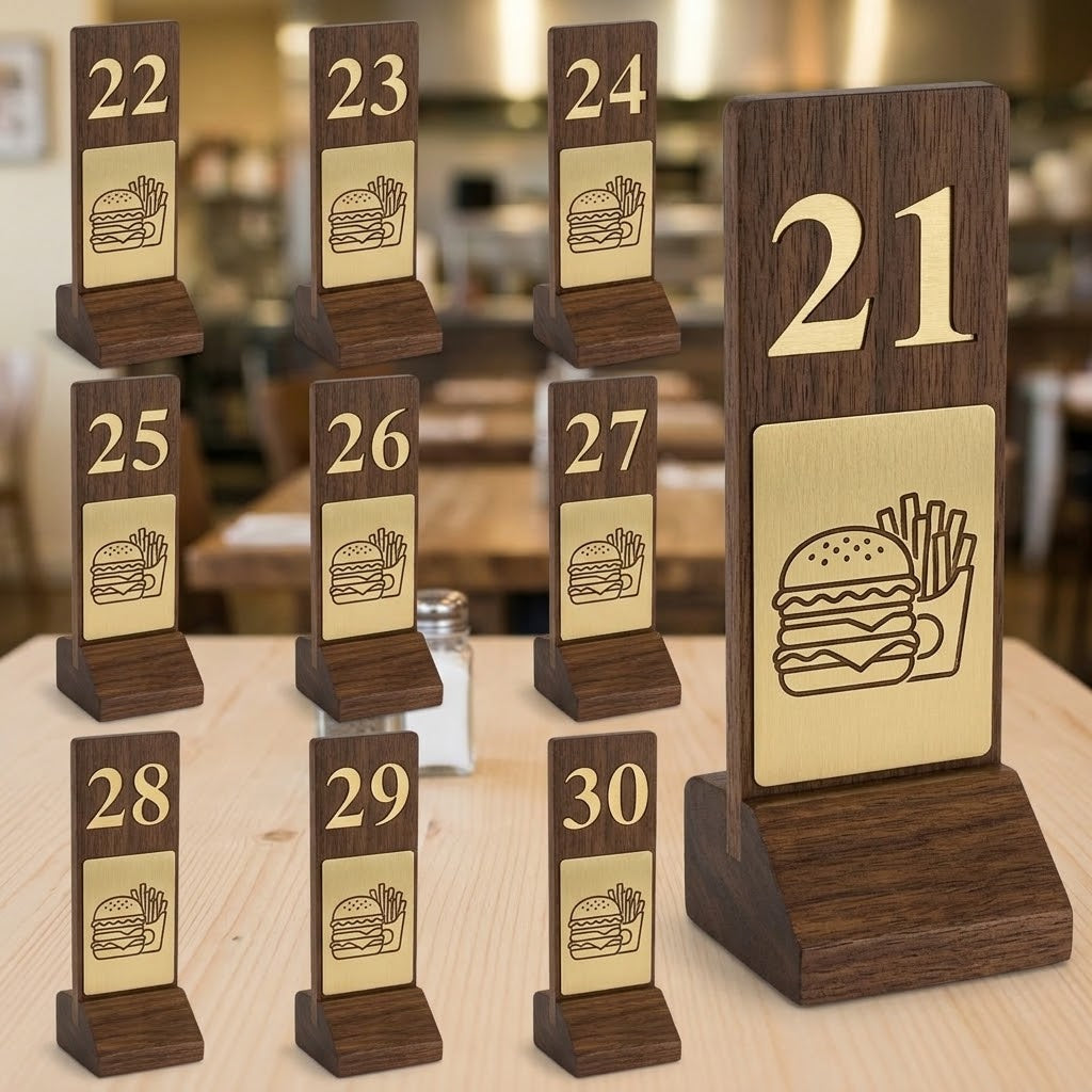 Números de Mesa Personalizados | Set de 5, 10, 15, 20, 25, 30