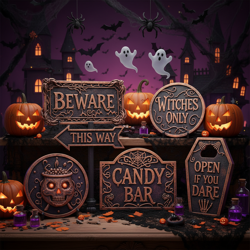 Señalizaciones Halloween Personalizadas 3D 🎃