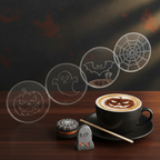 Stencils Halloween para Café y Postres 🎃