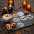 Stencils Halloween para Café y Postres 🎃
