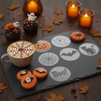 Stencils Halloween para Café y Postres 🎃
