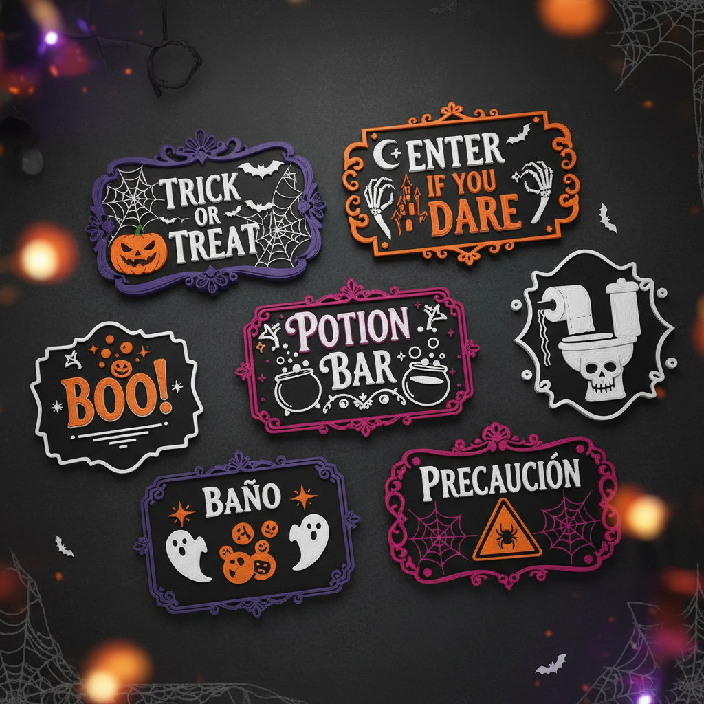 Señalizaciones Halloween Personalizadas 3D 🎃