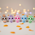 Set de 5 Calaveritas Mexicanas 3D 💀🌼