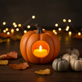 Calabaza Decorativa Porta Vela 🕯️ 🎃